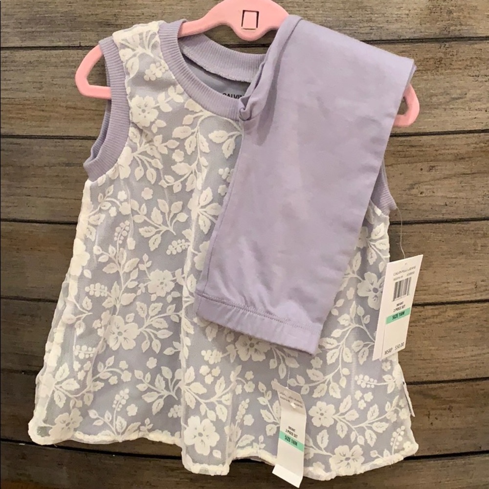 Two piece dress with leggings